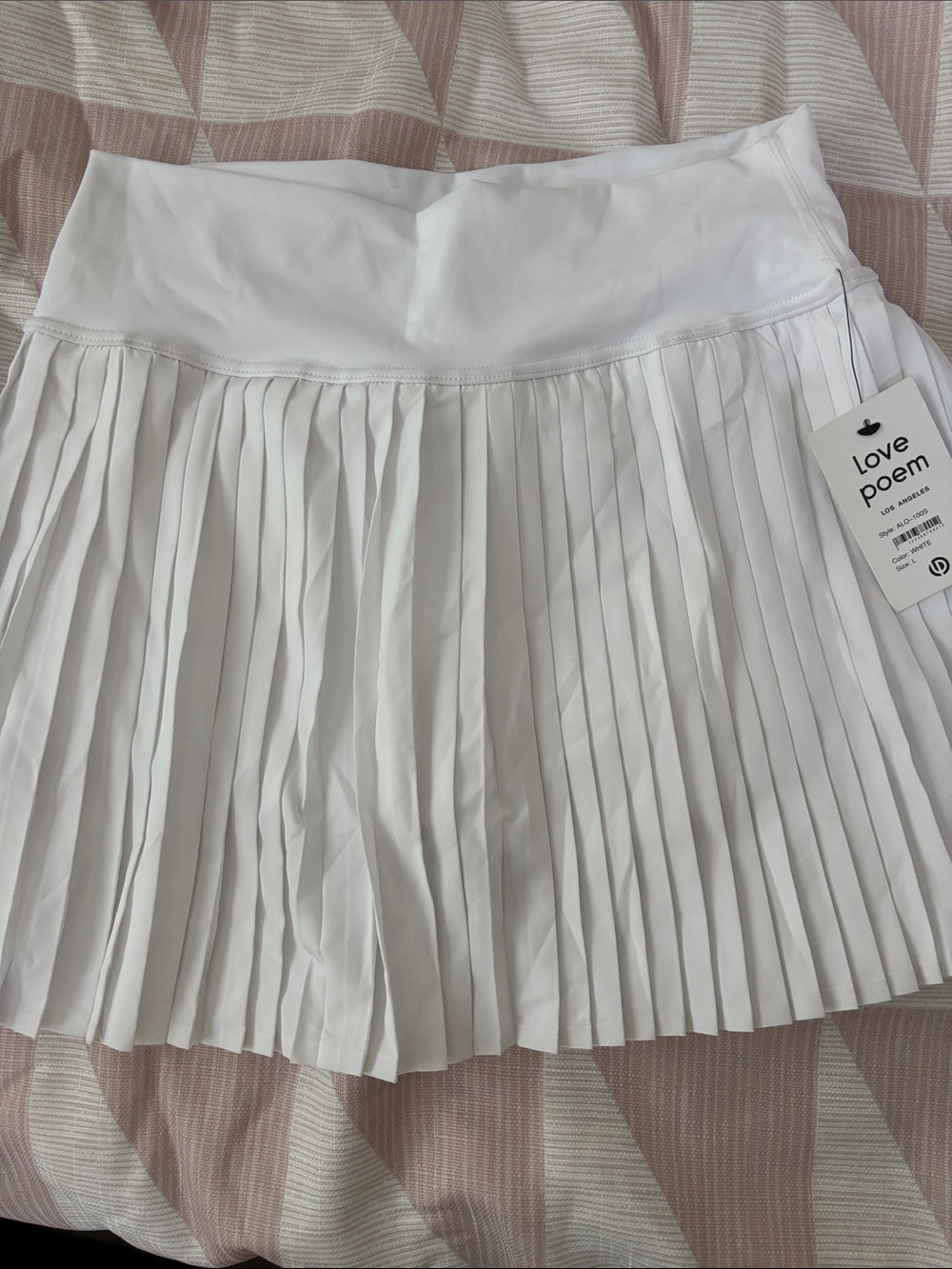 NWT Love Poem White Pleated Mini Skirt